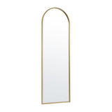 Wall Mount Arched Mirror with Slim Metal Frame