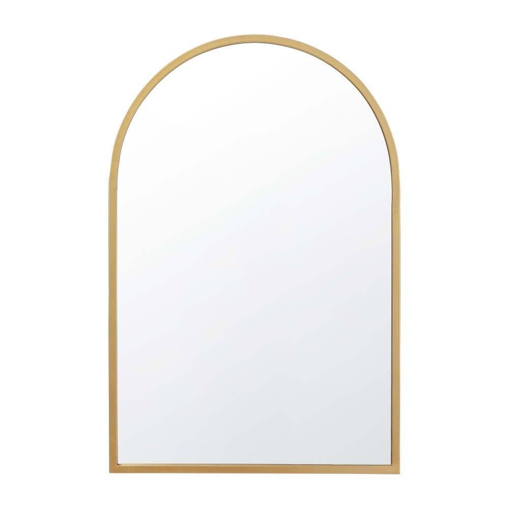 Wall Mount Arched Mirror with Slim Metal Frame