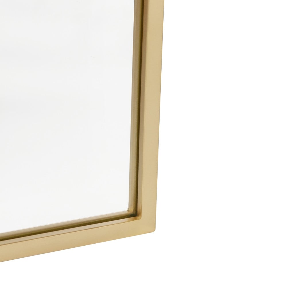 Wall Mount Arched Mirror with Slim Metal Frame