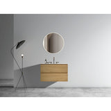 Wall-Mount Bathroom Vanity with Ceramic Sink - Three Faucet Holes