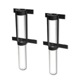 Wall Mount Cylinder Glass Vases with Rustic Rings Metal Stand (Set of 2)