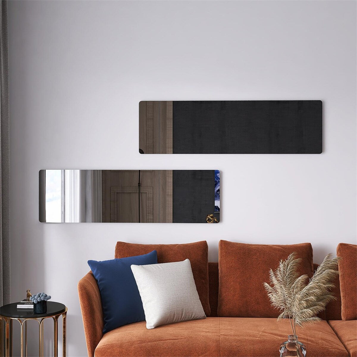 Wall Mount Mirror Set of 2
