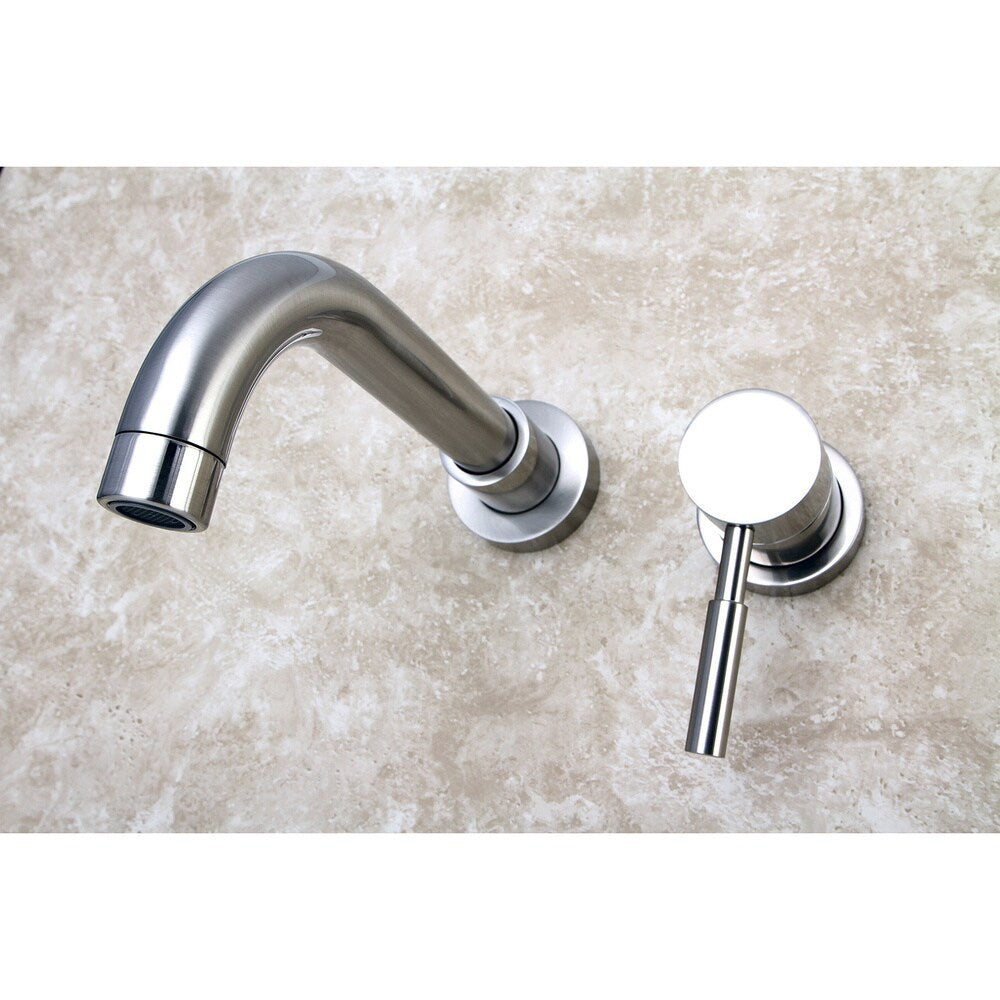 Wall Mount Satin Nickel Vessel Bathroom Faucet