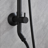 Wall Mount Shower Faucet with Hand Shower Brass Matte Black Complete Shower System with Slide Bar Valve Included