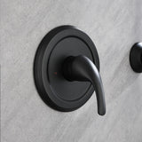 Wall Mount Shower Faucet with Hand Shower Brass Matte Black Complete Shower System with Slide Bar Valve Included