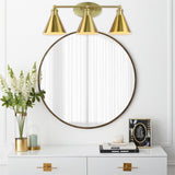 Wall Mounted 3 Light Bathroom Vanity Light Fixtures Satin Bronze Vanity Lighting Over Mirror, Modern Wall Sconces E26 Base Lamps