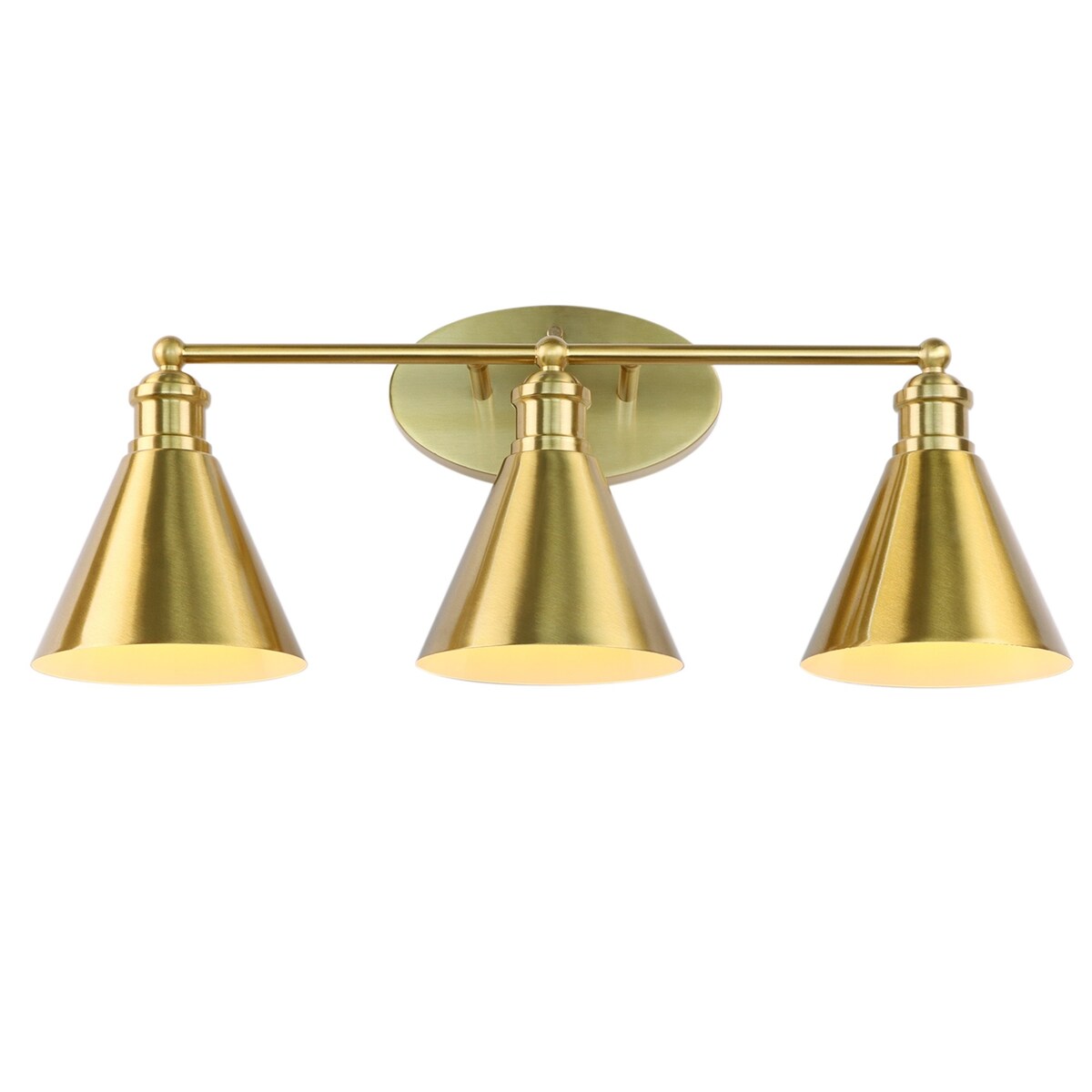 Wall Mounted 3 Light Bathroom Vanity Light Fixtures Satin Bronze Vanity Lighting Over Mirror, Modern Wall Sconces E26 Base Lamps