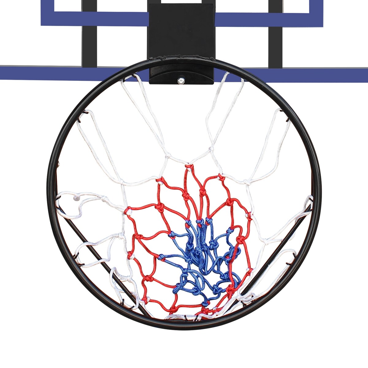 Wall-Mounted Basketball Hoop with All-Weather Mesh and Folding Hoop