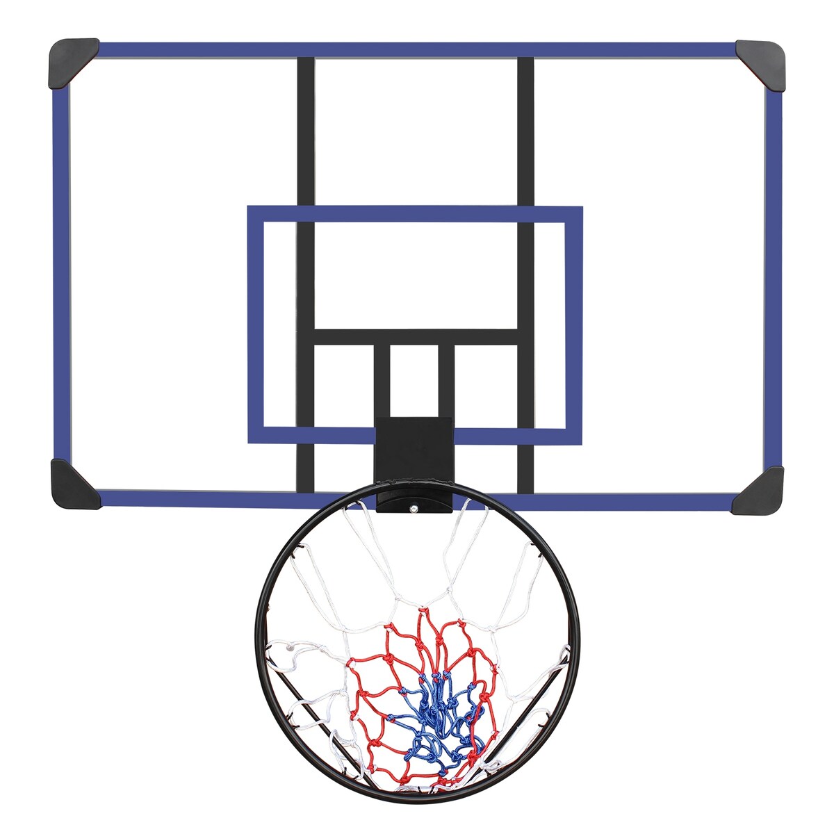 Wall-Mounted Basketball Hoop with All-Weather Mesh and Folding Hoop