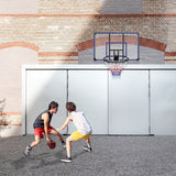 Wall-Mounted Basketball Hoop with All-Weather Mesh and Folding Hoop