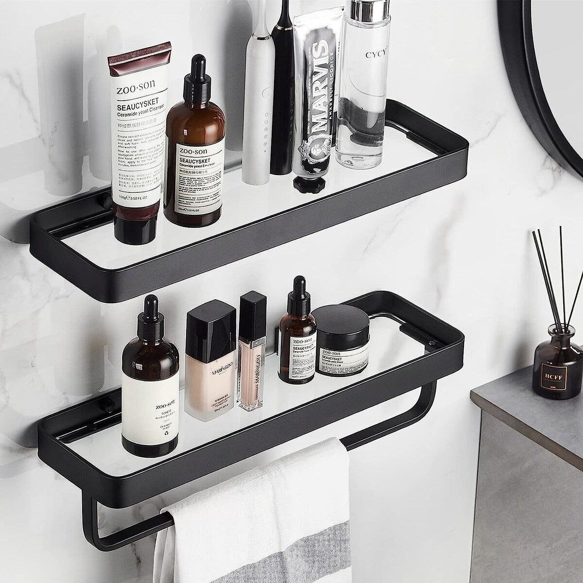 Wall Mounted Glass Shelves - 15.7 in * 4.68 in * 3.85 in