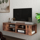 Wall Mounted Media Console, Floating TV Stand Component Shelf with Height Adjustable