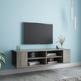 Wall Mounted Media Console, Floating TV Stand Component Shelf with Height Adjustable