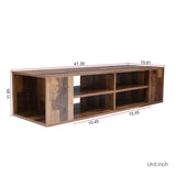Wall Mounted Media Console, Floating TV Stand Component Shelf with Height Adjustable