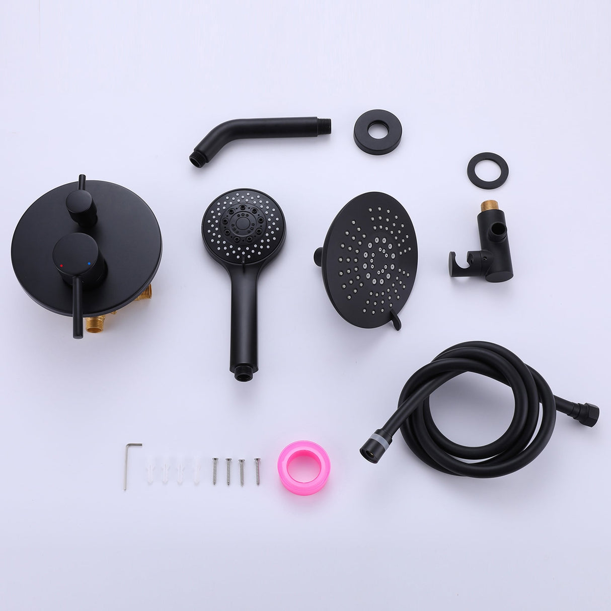 Wall Mounted Pressure Balance Multi-Function Shower System With Rough-In Valve