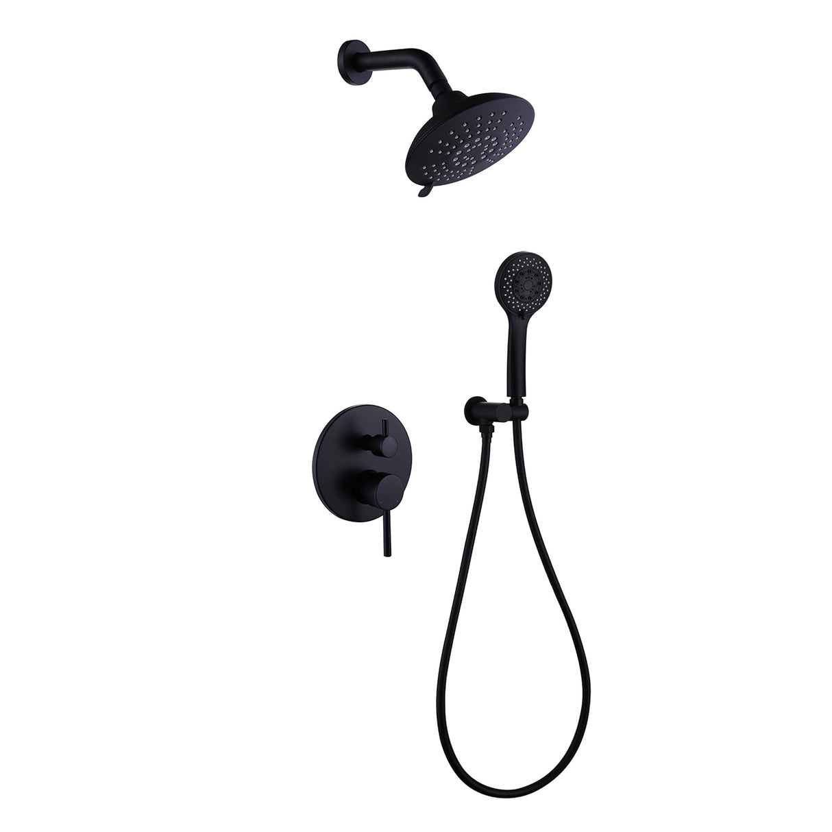 Wall Mounted Pressure Balance Multi-Function Shower System With Rough-In Valve