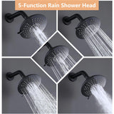 Wall Mounted Pressure Balance Multi-Function Shower System With Rough-In Valve