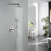 Wall Mounted Shower Faucet With 5-Mode Sprayer Hand Shower Rainfall Shower System Set With 10 Inch Rain Shower Head