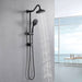 Wall Mounted Shower Faucet With Handheld Shower 6 Inch Rain Shower Head Combo Set Shower System With Slide Bar, NO VALVE