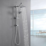 Wall Mounted Shower Faucet With Handheld Shower 6 Inch Rain Shower Head Combo Set Shower System With Slide Bar, NO VALVE