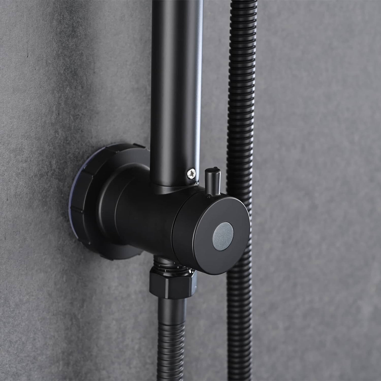 Wall Mounted Shower Faucet With Handheld Shower 6 Inch Rain Shower Head Combo Set Shower System With Slide Bar, NO VALVE