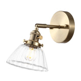 WINGBO Wall Sconces 1 Pack, Modern Bedside Wall Mount Lamps with Petal Shape Clear Glass Shade - N/A