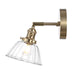 WINGBO Wall Sconces 1 Pack, Modern Bedside Wall Mount Lamps with Petal Shape Clear Glass Shade - N/A