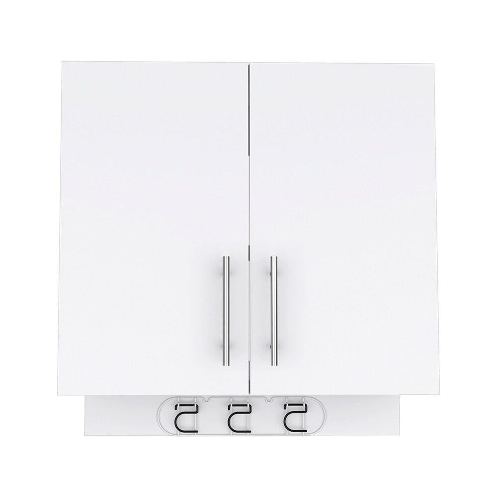 Wall Storage Cabinet Alikuri, Four Cabinets, White Finish