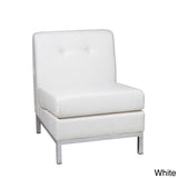 Wall Street Faux Leather Armless Chair
