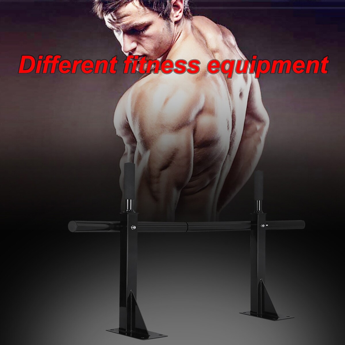 Wall-mounted pull rod, more stable 8-hole design, multi-functional home gym for exercise and fitness