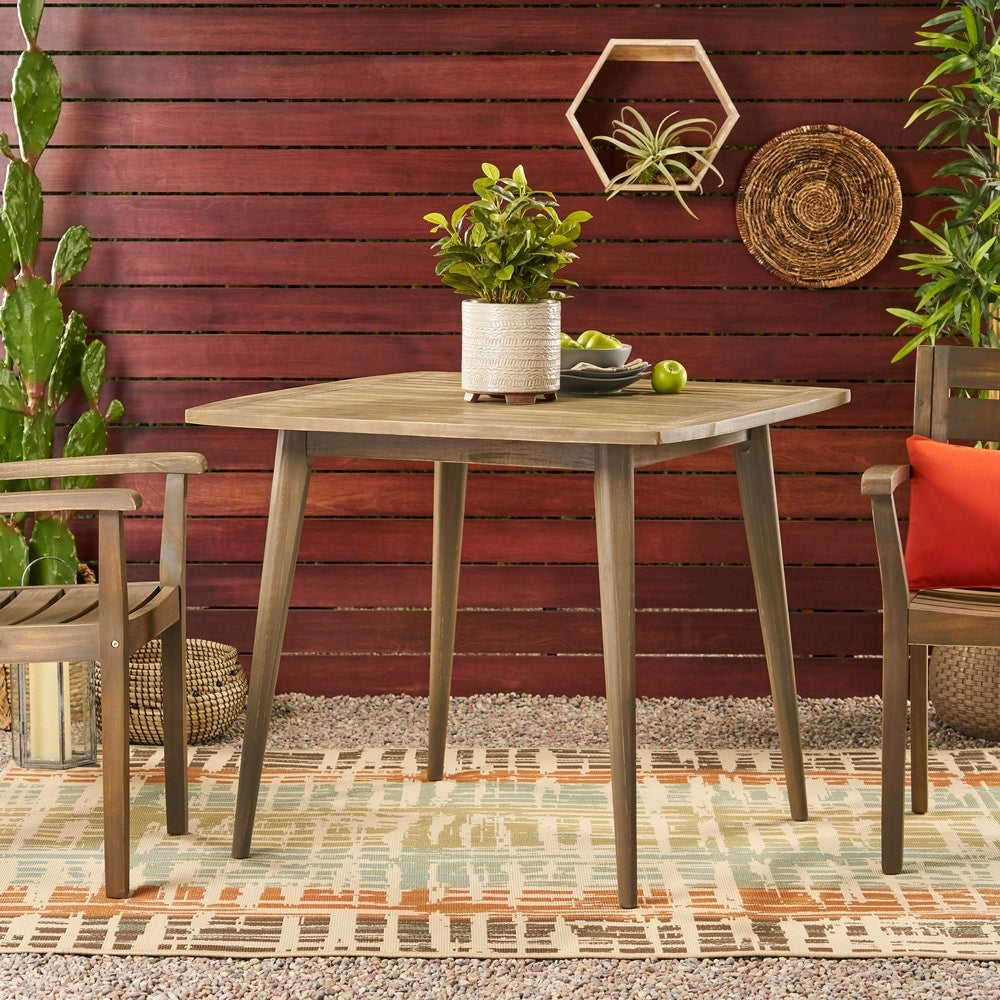 Wallace Indoor Square Acacia Wood Dining Table by Christopher Knight Home