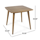 Wallace Indoor Square Acacia Wood Dining Table by Christopher Knight Home