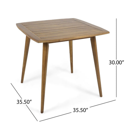 Wallace Indoor Square Acacia Wood Dining Table by Christopher Knight Home