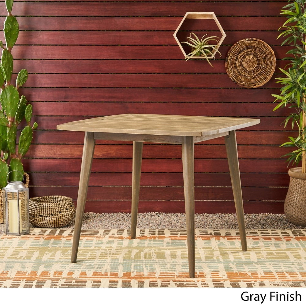 Wallace Indoor Square Acacia Wood Dining Table by Christopher Knight Home