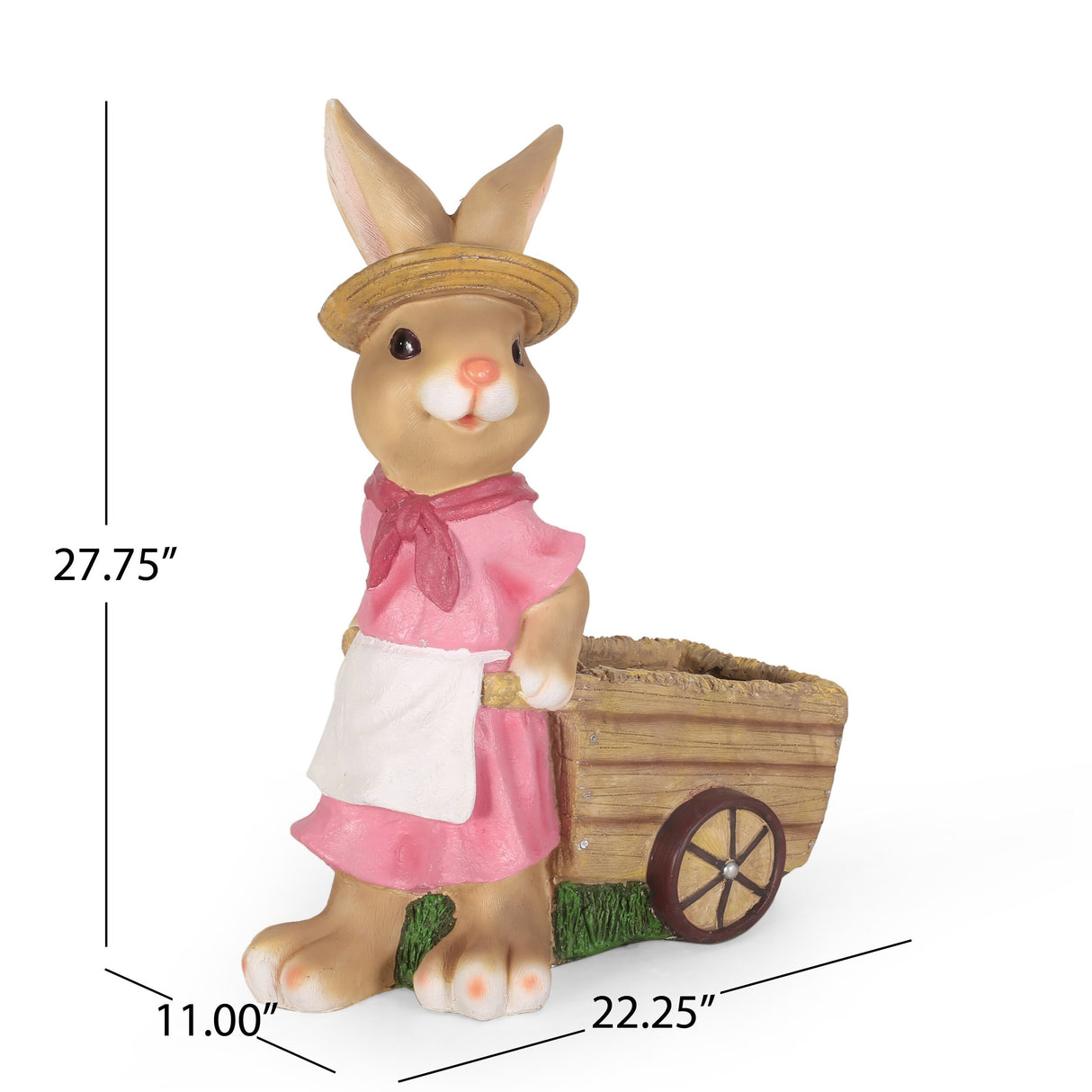 Wallen Outdoor Decorative Rabbit Planter by Christopher Knight Home - 22.25" L x 11.00" W x 27.75" H