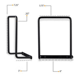 Wallniture Vango Wall Mount Magazine Holder, Metal, Black (Set of 2)