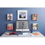 Wallniture Vango Wall Mount Magazine Holder, Metal, Black (Set of 2)