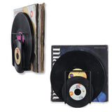Wallniture Vango Wall Mount Magazine Holder, Metal, Black (Set of 2)