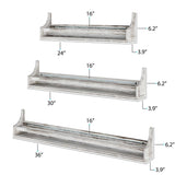 Wallniture Angel White Wall Shelves, Multi Length Bookshelves for Wall Decor, Shelving Unit for Storage,Display Shelves, 3pcs