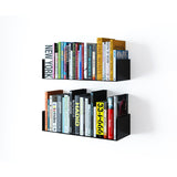 Wallniture Bali U Shape Floating Shelves Metal Bookshelf Wall Hanging Shelf (Set of 2)