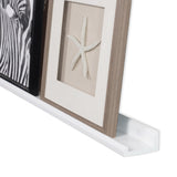 Wallniture Boston 46 Inch Floating Shelves, White Picture Ledge (Set of 2)