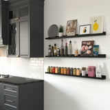 Wallniture Boston 46" Floating Shelves for Wall, Picture Ledge (Set of 3)