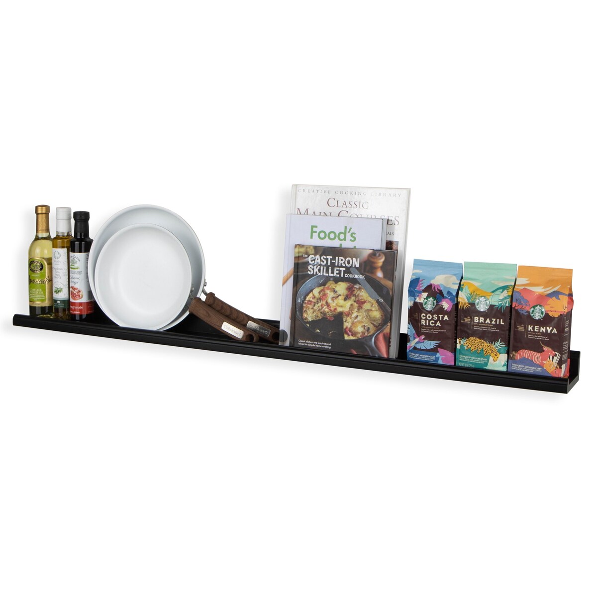 Wallniture Boston 46" Floating Shelves for Wall, Picture Ledge (Set of 3)