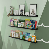 Wallniture Boston 46" Floating Shelves for Wall, Picture Ledge (Set of 3)