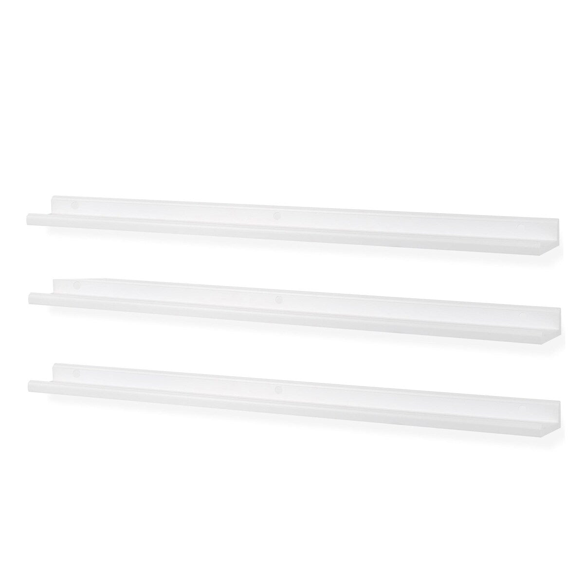 Wallniture Boston 46" Floating Shelves for Wall, Picture Ledge (Set of 3)