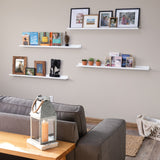 Wallniture Boston 46" Floating Shelves for Wall, Picture Ledge (Set of 3)