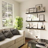 Wallniture Boston 46" Floating Shelves for Wall, Picture Ledge (Set of 3)