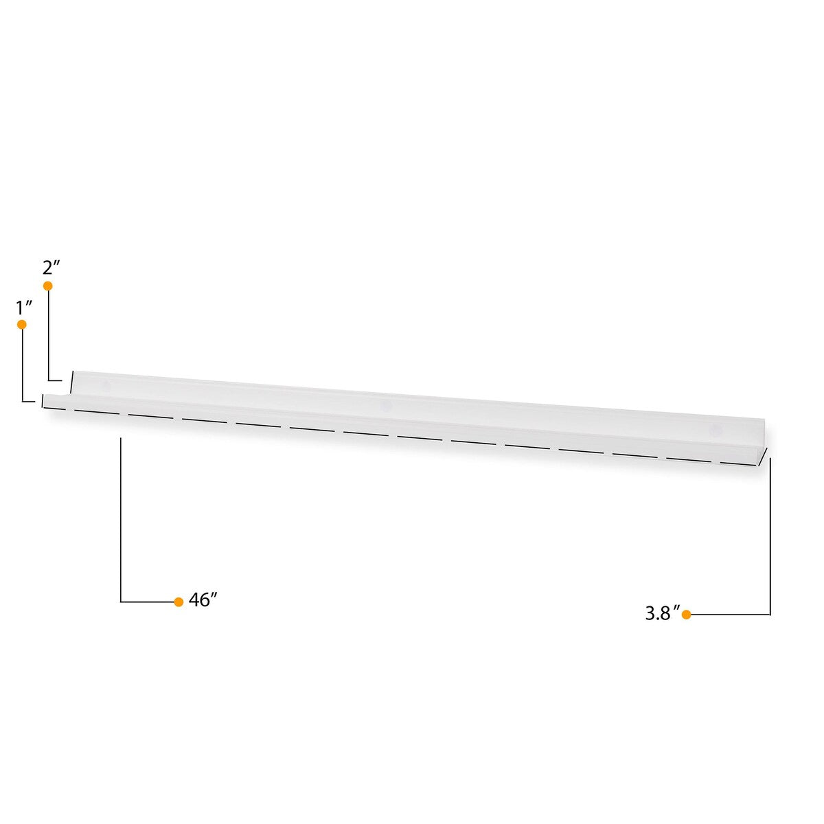 Wallniture Boston 46" Floating Shelves for Wall, Picture Ledge (Set of 3)