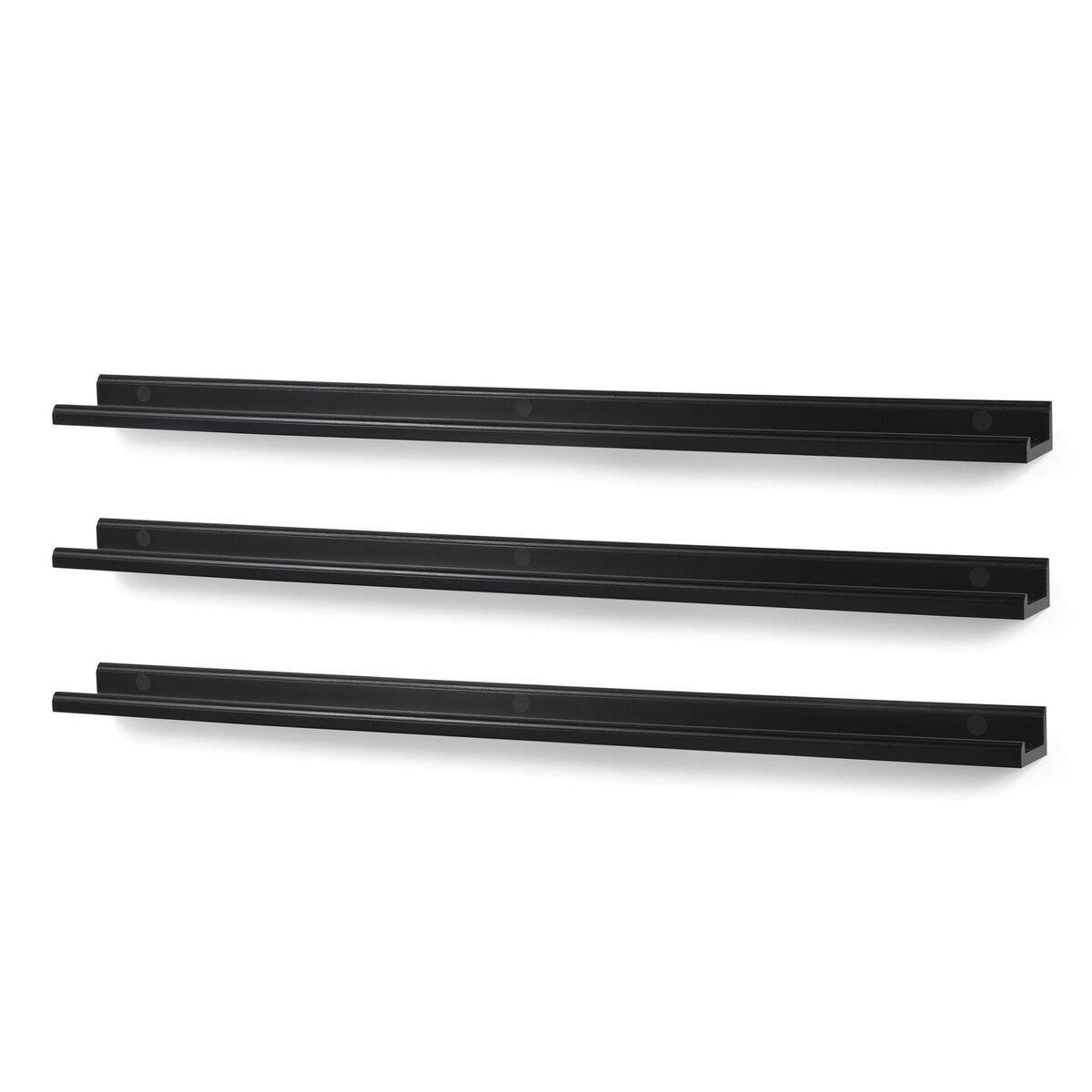 Wallniture Boston 46" Floating Shelves for Wall, Picture Ledge (Set of 3)