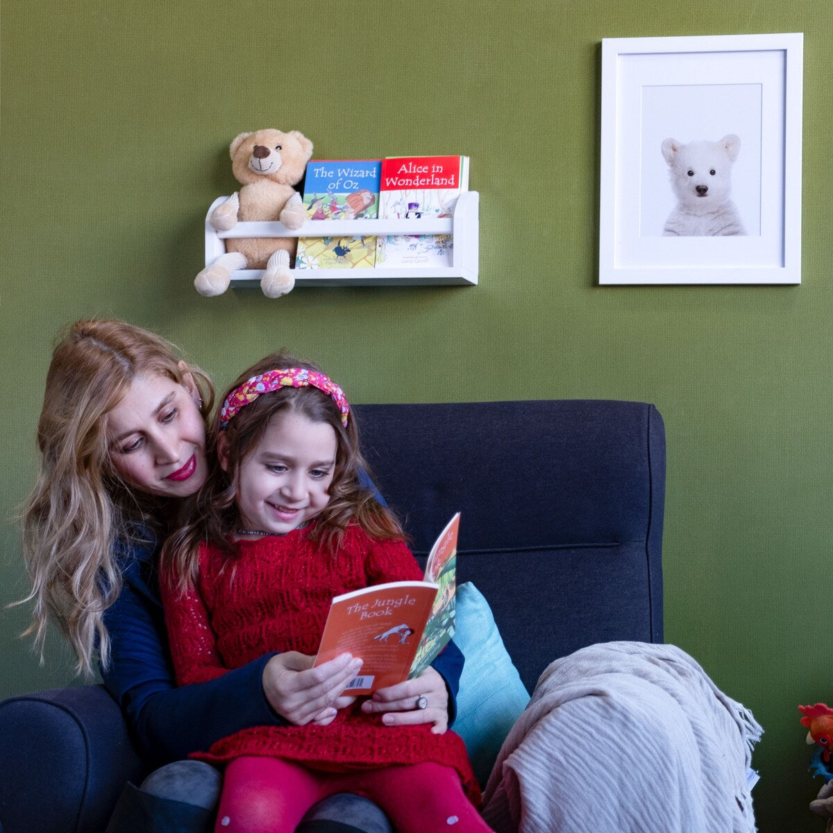 Wallniture Lissa Wood Wall Shelves for Book and Toy Storage (Set of 3)